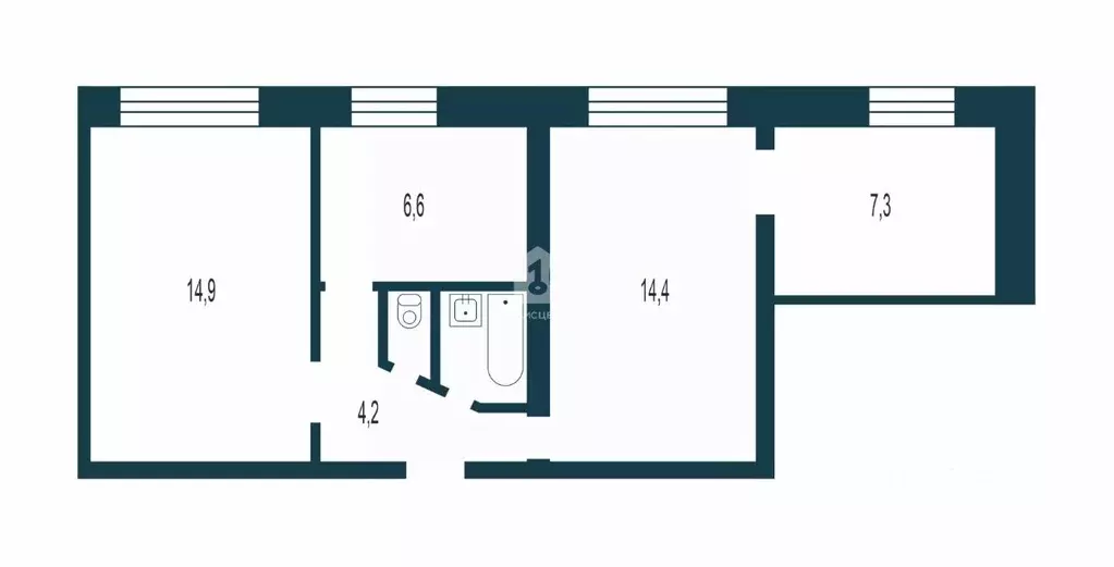 3-к кв. Новосибирская область, Ордынский район, пос. Чернаково ул. ... - Фото 2