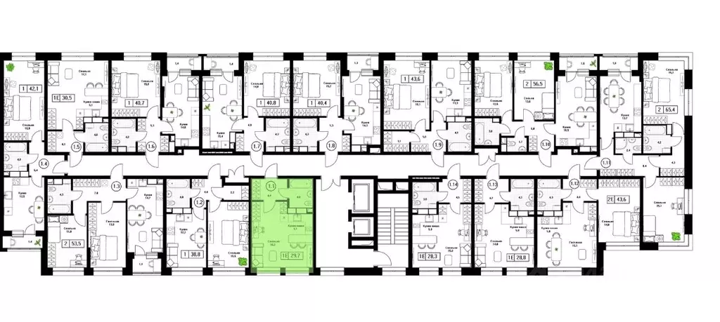 Студия Московская область, Пушкино Пушкино Град жилой комплекс, к2 ... - Фото 2