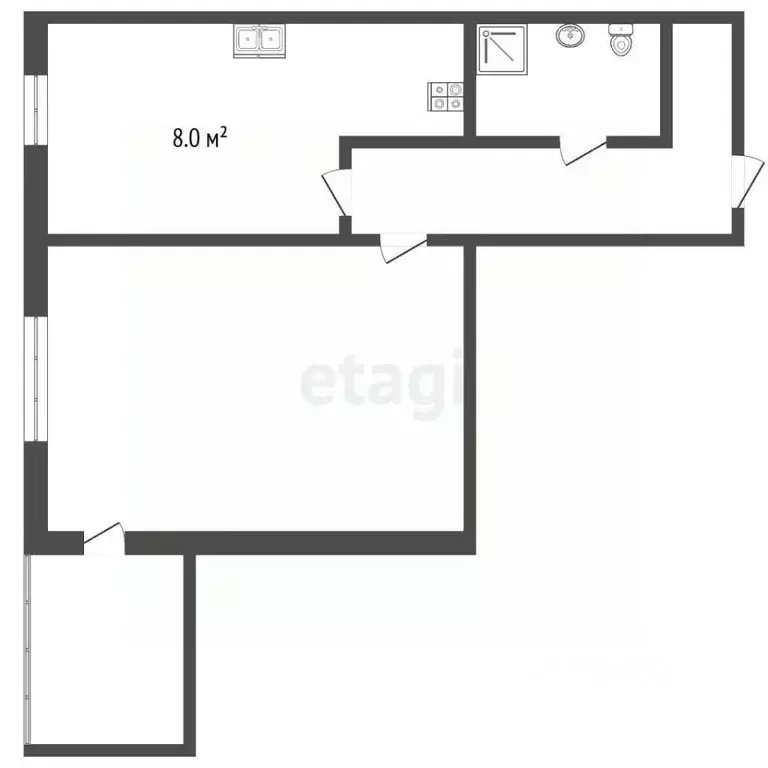 1-к кв. Московская область, Красногорск ул. Кирова, 2 (30.6 м) - Фото 2