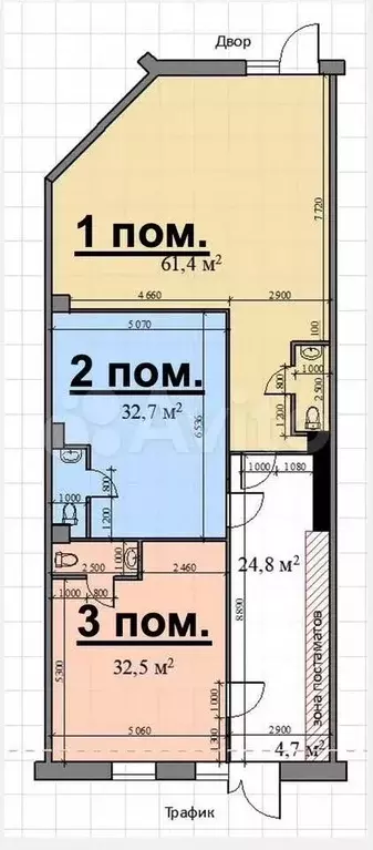 Свободного назначения, 61 м - Фото 0