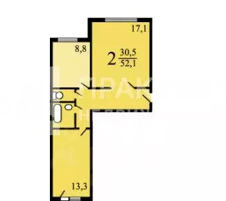2-к кв. Москва Енисейская ул., 26 (51.0 м) - Фото 2