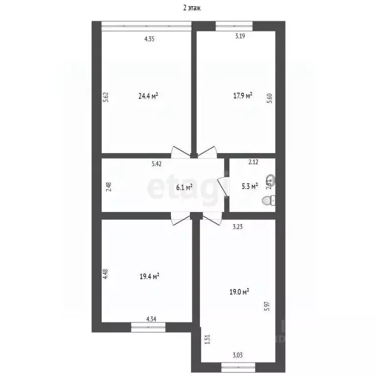 Таунхаус в Ямало-Ненецкий АО, Новый Уренгой Строителей мкр, 6к3 (196 ... - Фото 1