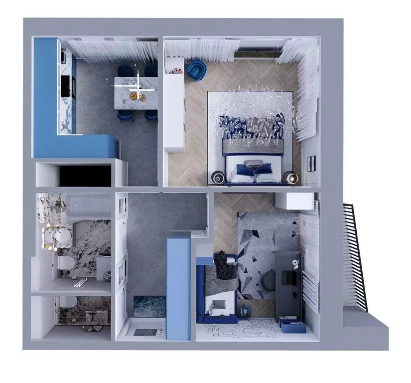 2-комнатная квартира: Маркова, квартал Стрижи, 16 (50.1 м) - Фото 2