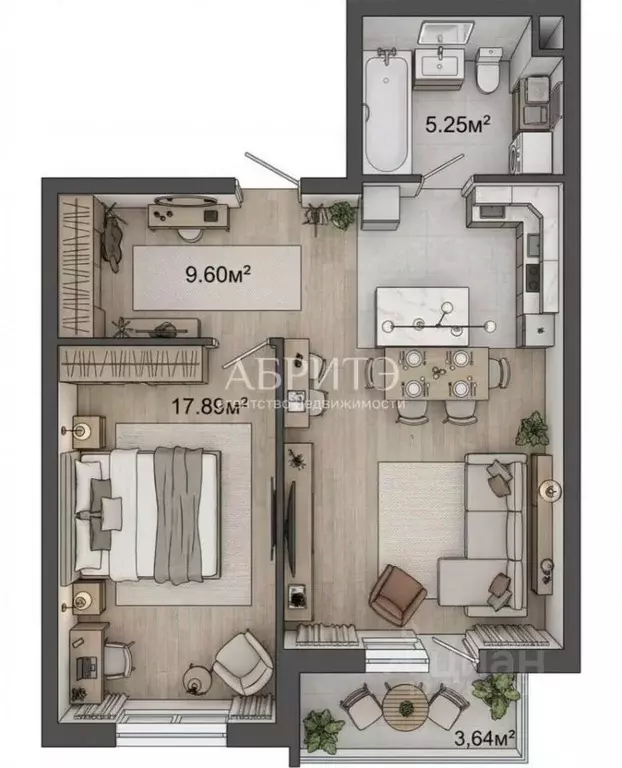 1-к кв. Липецкая область, Липецк ул. С.Ф. Балмочных, 16 (51.1 м) - Фото 2