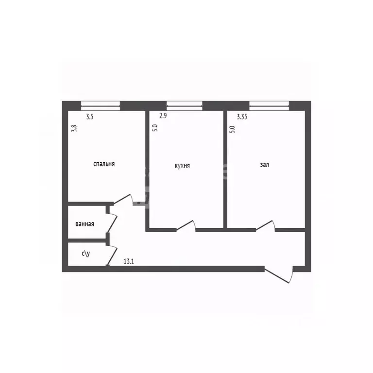 2-к кв. Дагестан, Дербент пер. Карла Маркса, 43 (55.0 м) - Фото 1