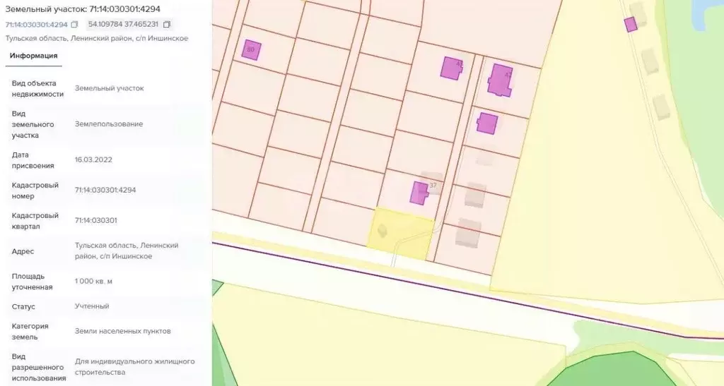 Участок в Тульская область, Тула городской округ, д. Горюшино ул. 1-я ... - Фото 2