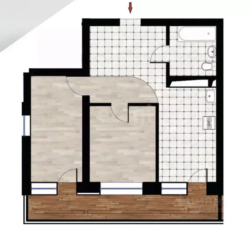2-к кв. Пермский край, Пермь Ленская ул., 30 (62.0 м) - Фото 1