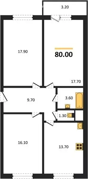 3-комнатная квартира: Новосибирск, улица Титова, 264 (80 м) - Фото 0