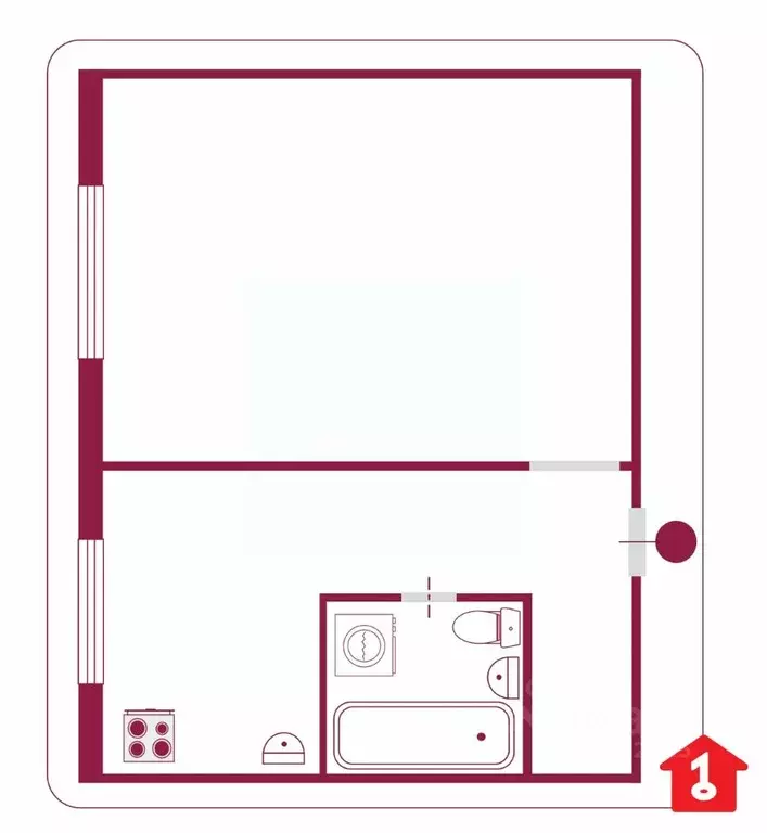 1-к кв. Омская область, Омск Городок Нефтяников мкр, ул. Марка ... - Фото 2