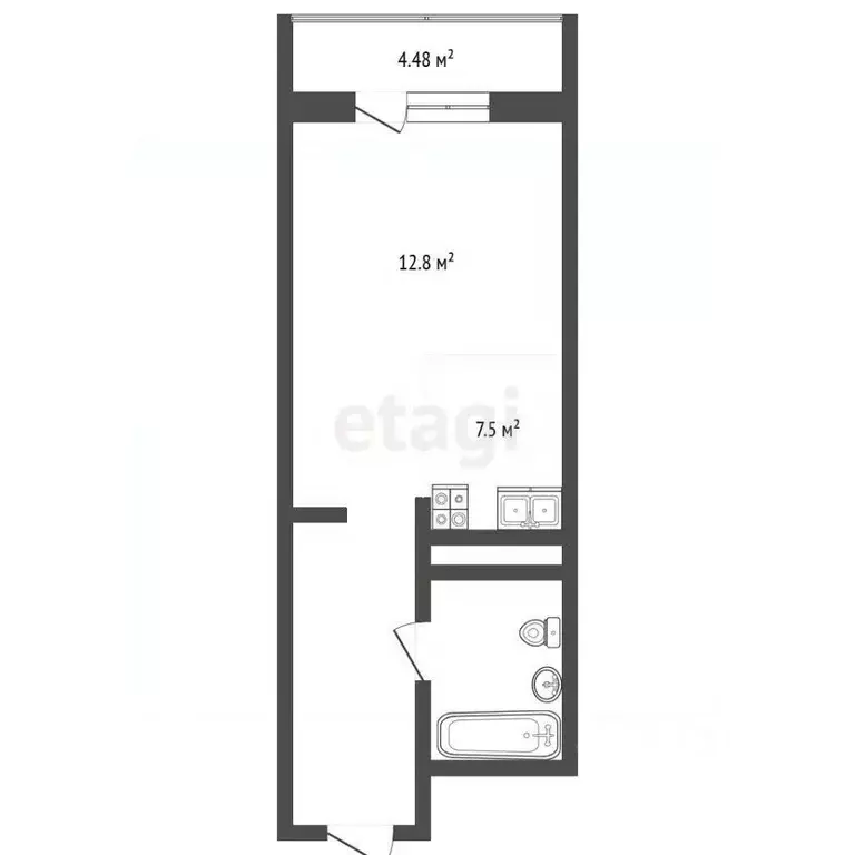 Студия Ханты-Мансийский АО, Сургут ул. Александра Усольцева, 21 (27.9 ... - Фото 2