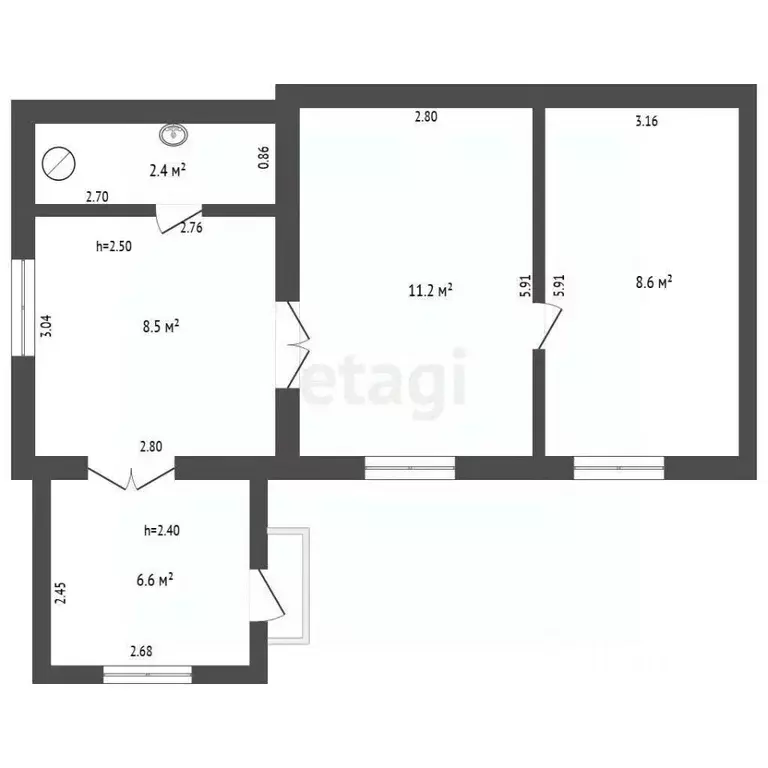 2-к кв. Севастополь ул. Курчатова, 4А (37.3 м) - Фото 2