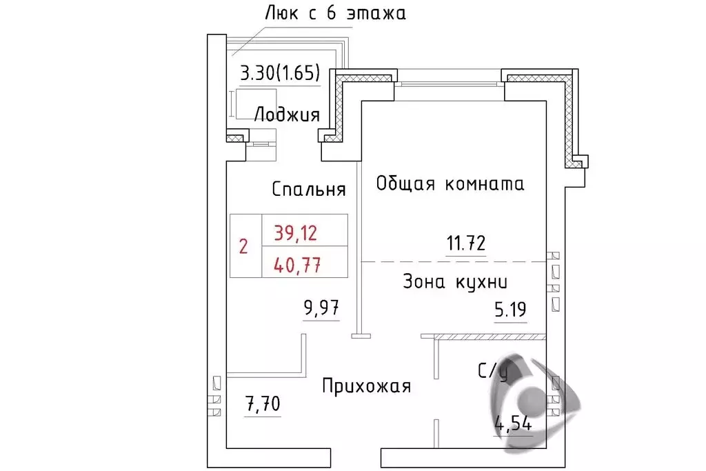 2-комнатная квартира: посёлок Элитный, Венская улица, 11 (40.8 м) - Фото 0