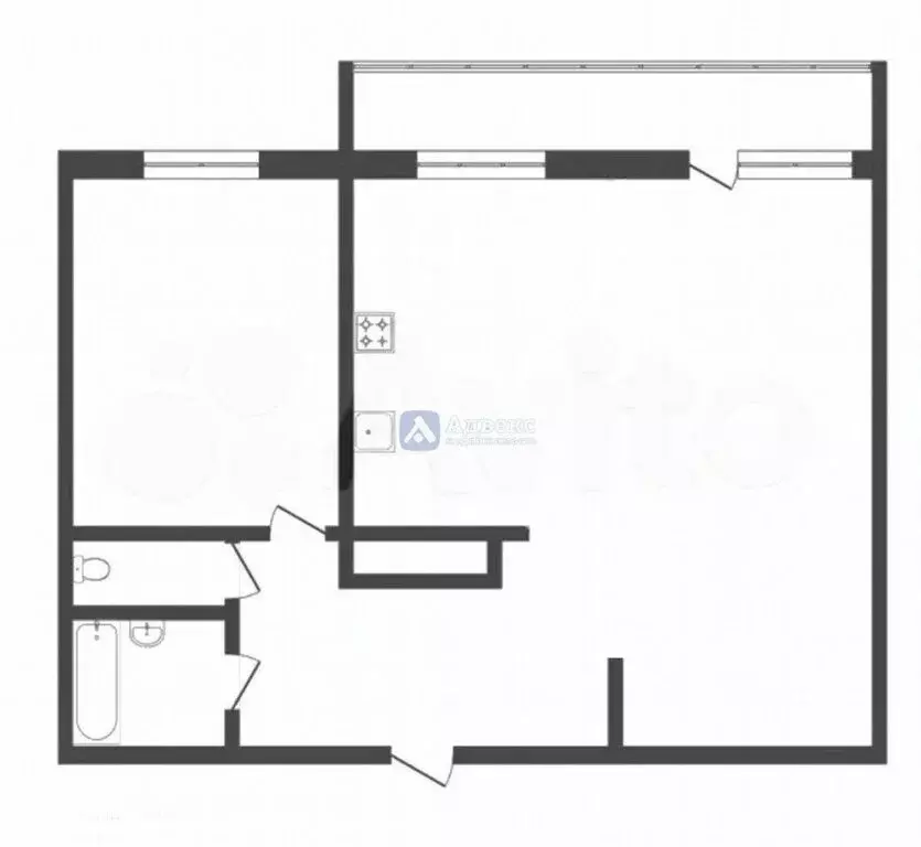 2-комнатная квартира: Тюмень, улица Газовиков, 17 (47.1 м) - Фото 1