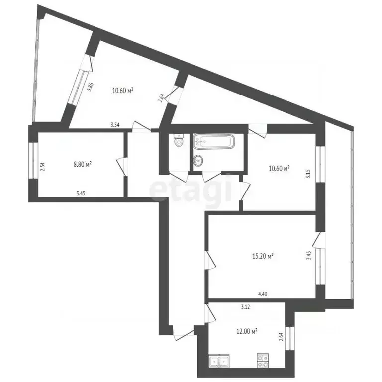 4-к кв. Тюменская область, Тюмень Депутатская ул., 129 (85.0 м) - Фото 2