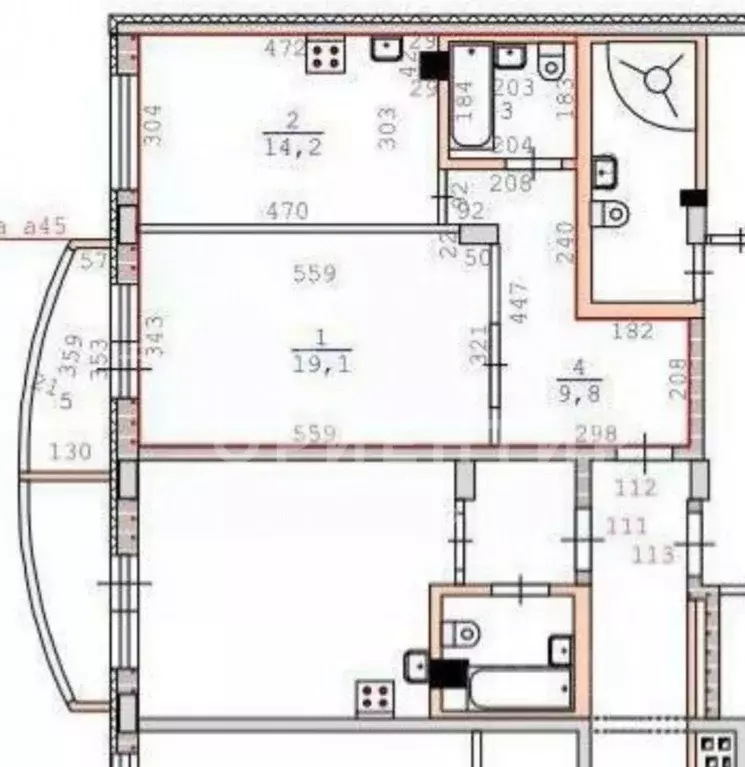 1-к кв. Свердловская область, Екатеринбург ул. Саввы Белых, 1 (50.0 м) - Фото 1