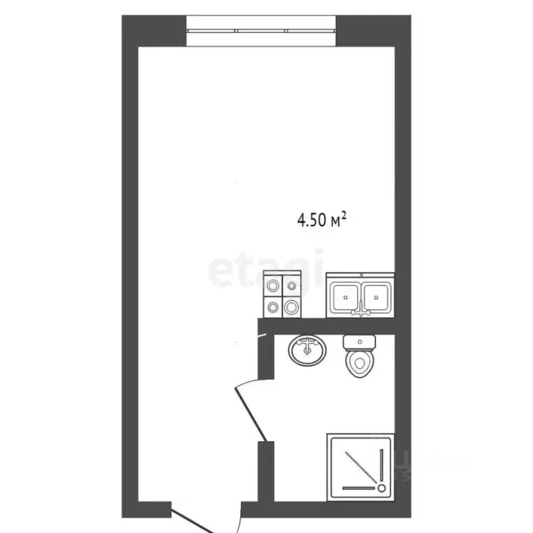 Студия Ростовская область, Ростов-на-Дону Береговая ул., 73с1 (30.0 м) - Фото 2