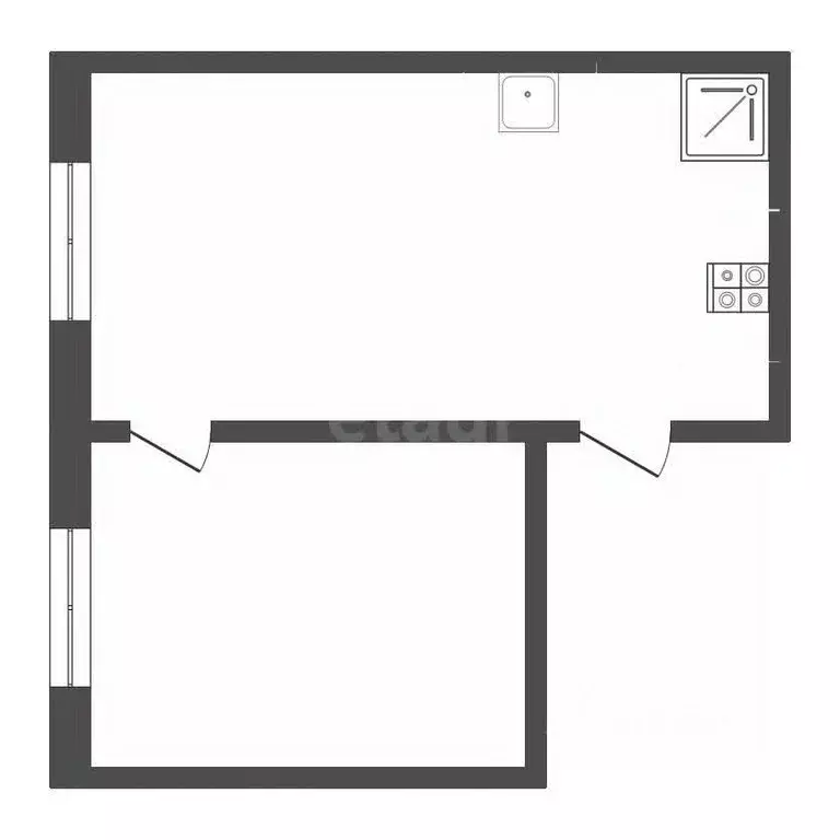 Комната Тюменская область, Тюмень ул. Станционная, 18 (30.5 м) - Фото 1