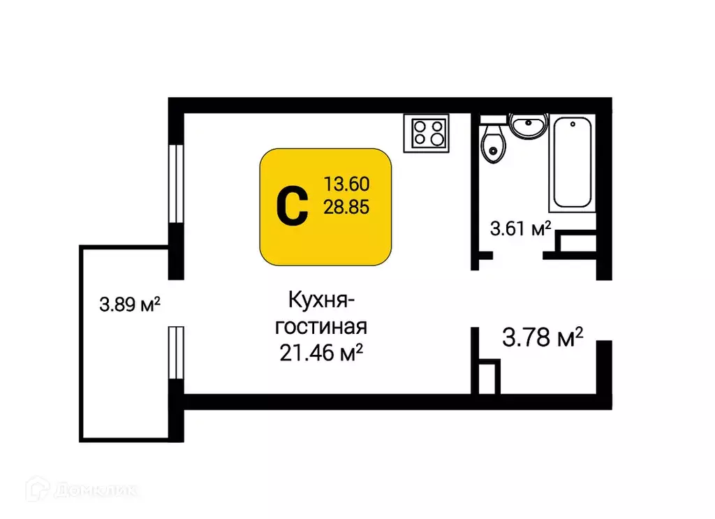 Продаётся 1-к квартира, 29.99 м - Фото 0