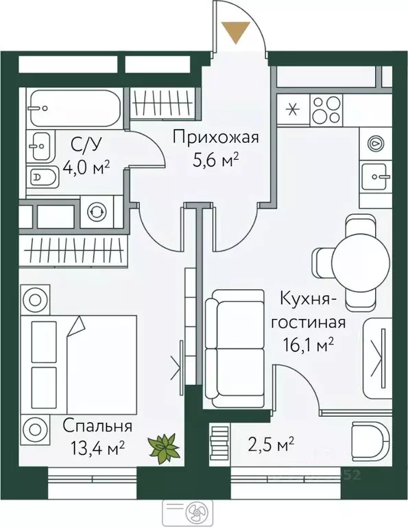 1-к кв. Волгоградская область, Волгоград Новосибирская ул., 74с1 ... - Фото 0