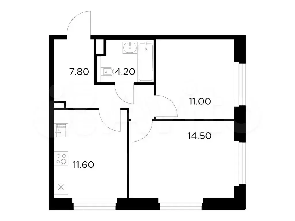 2-к. квартира, 49,1 м, 18/20 эт. - Фото 0