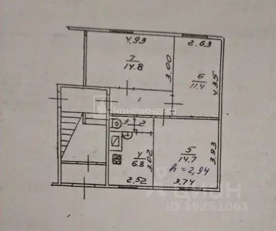 3-к кв. Владимирская область, Ковров Муромская ул., 1 (54.0 м) - Фото 2