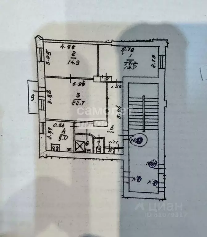 3-к кв. Московская область, Королев Октябрьская ул., 12/2 (81.0 м) - Фото 2