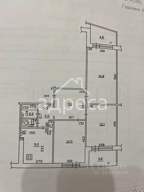 3-к кв. Самарская область, Самара Московское ш., 286 (73.9 м) - Фото 2