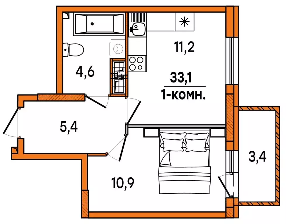 1-к кв. Ульяновская область, Ульяновск Киндяковка мкр, Заря жилой ... - Фото 1