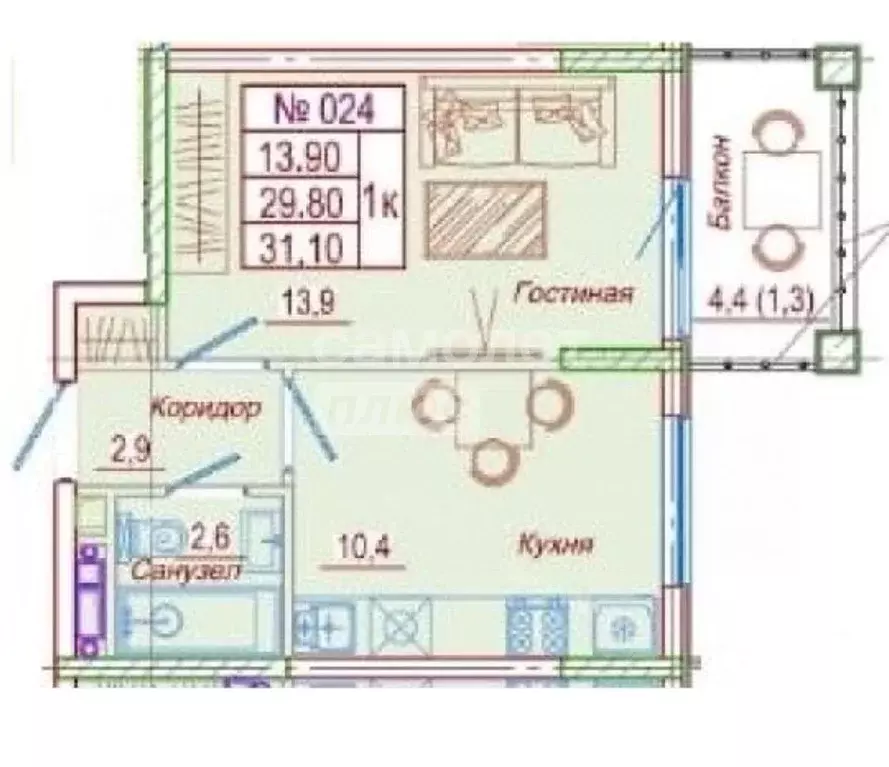 1-к кв. Краснодарский край, Анапа муниципальный округ, с. Сукко ул. ... - Фото 2