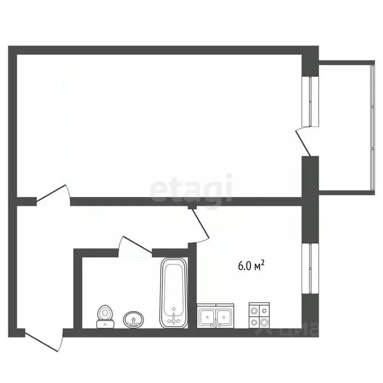 1-к кв. Московская область, Зарайск Зарайск муниципальный округ, 1-й ... - Фото 2