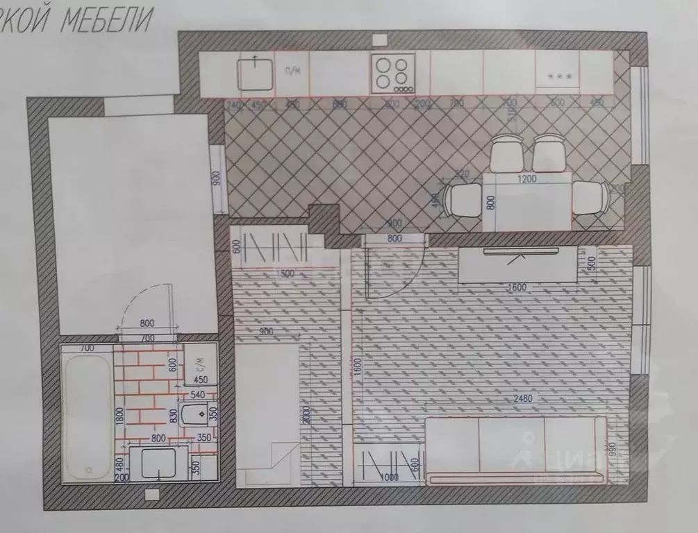 1-к кв. Краснодарский край, Горячий Ключ ул. Кириченко, 7/3 (42.2 м) - Фото 1