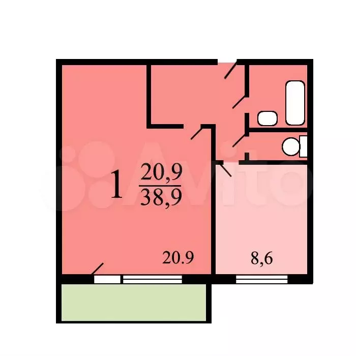 Аукцион: 1-к. квартира, 39,3 м, 1/12 эт. - Фото 0