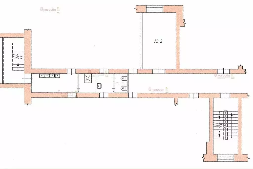 1к в -комнатной квартире (12 м) - Фото 1
