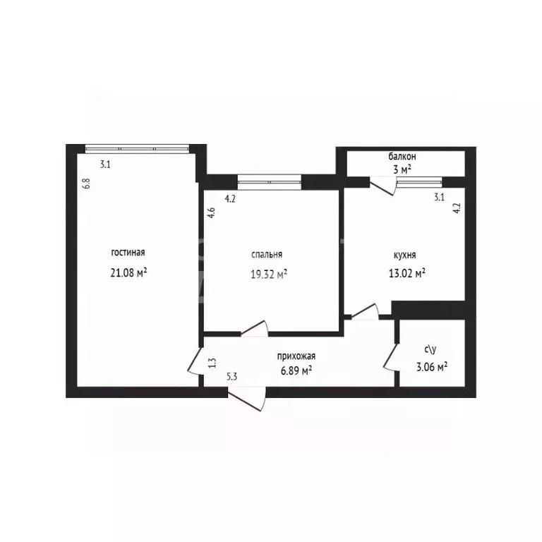 2-к кв. Дагестан, Дербент пер. Карла Маркса, 57 (69.9 м) - Фото 2