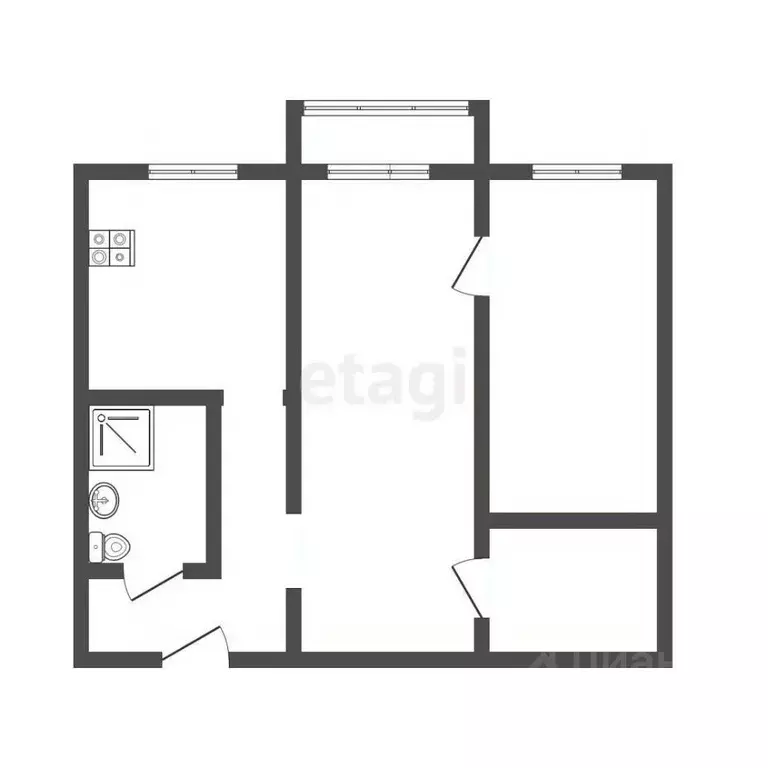 2-к кв. Тульская область, Тула Одоевское ш., 98 (42.0 м) - Фото 2