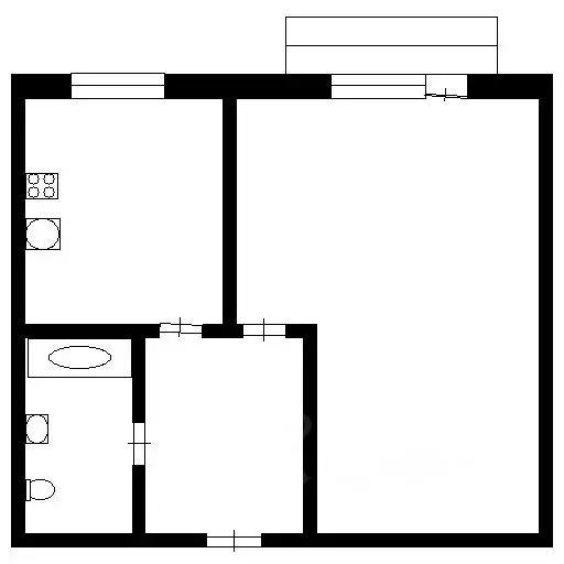 1-к кв. татарстан, казань ул. серова (35.0 м) - Фото 1