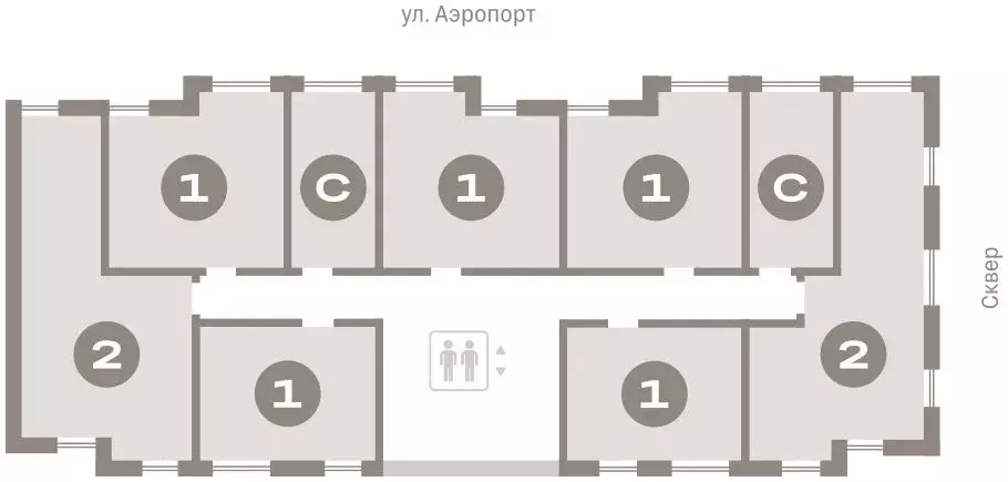 2-комнатная квартира: новосибирск, улица аэропорт (62.8 м) - Фото 1