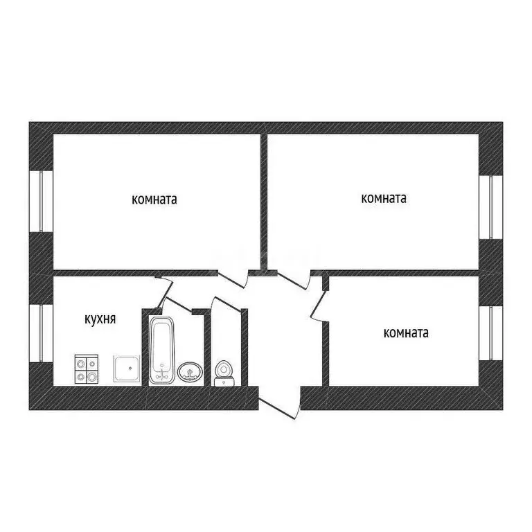 3-комнатная квартира: Кириши, проспект Ленина, 17Б (61 м) - Фото 0