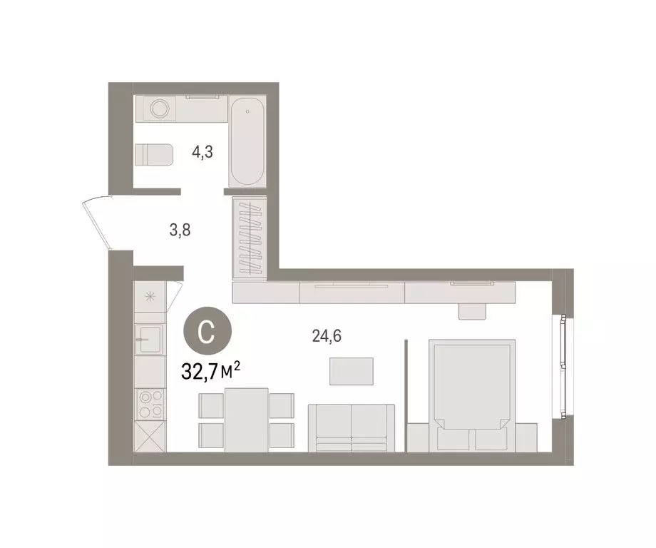 Квартира-студия: Екатеринбург, жилой район Юго-Западный, жилой ... - Фото 2