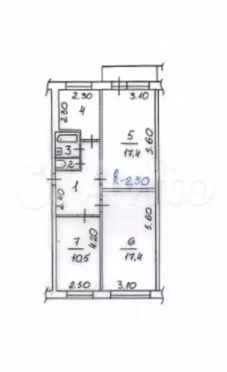 Продаётся 3-к квартира, 61.3 м - Фото 0