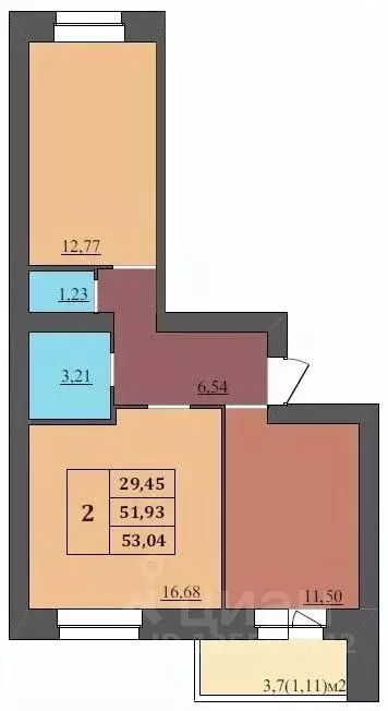 2-к кв. Ярославская область, Ярославль Северный жилрайон, 15-й мкр,  ... - Фото 1