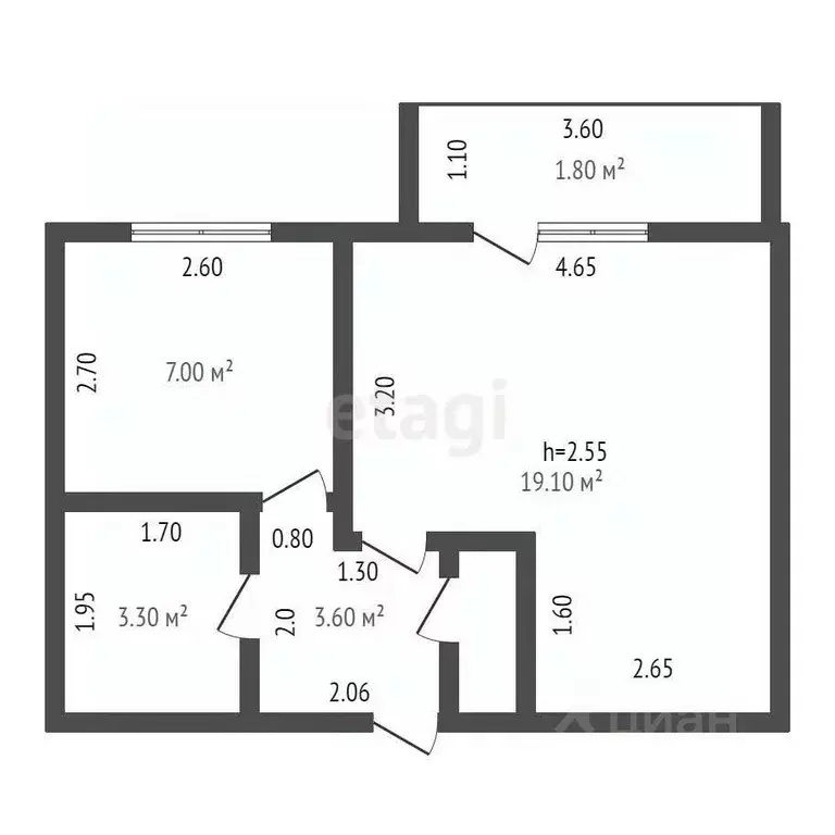 3-к кв. Краснодарский край, Ейск ул. Плеханова (60.4 м) - Фото 2