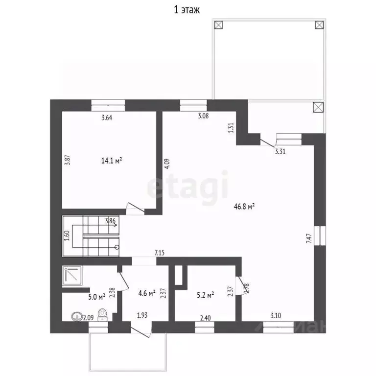 Дом в Крым, Симферопольский район, Добровское с/пос, с. Заречное ул. ... - Фото 2