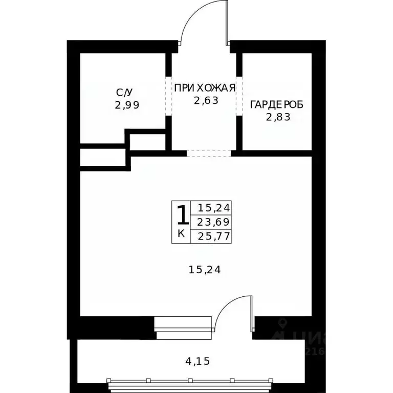 Студия Нижегородская область, Нижний Новгород Ленгородок мкр, Мед ... - Фото 2
