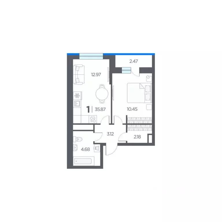 1-к кв. Рязанская область, Рязанский район, Дядьковское с/пос, с. ... - Фото 1
