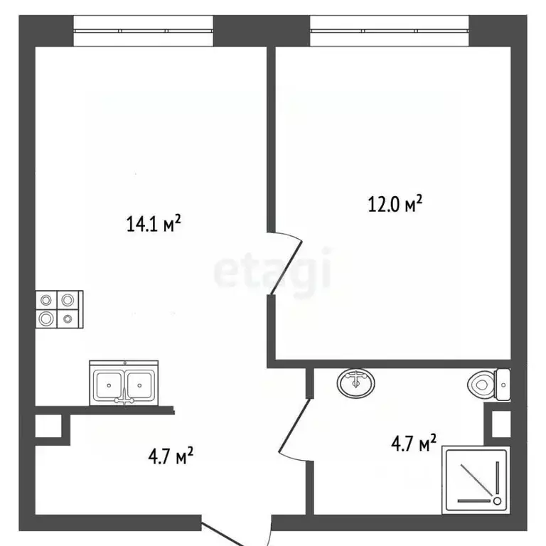 1-к кв. Москва ул. Крузенштерна, 7 (35.5 м) - Фото 2