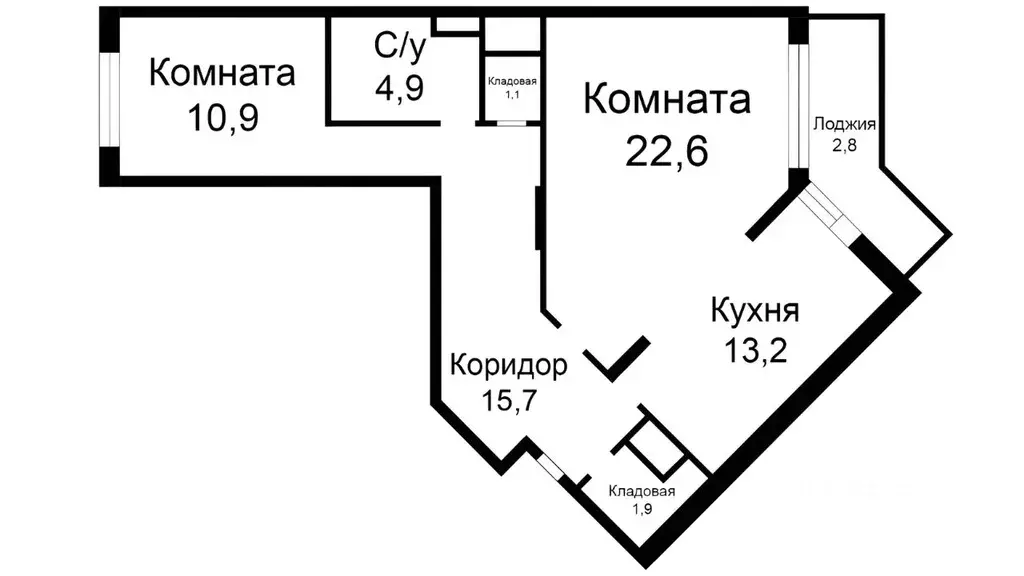 2-к кв. московская область, домодедово центральный мкр, ул. кирова, . - Фото 1