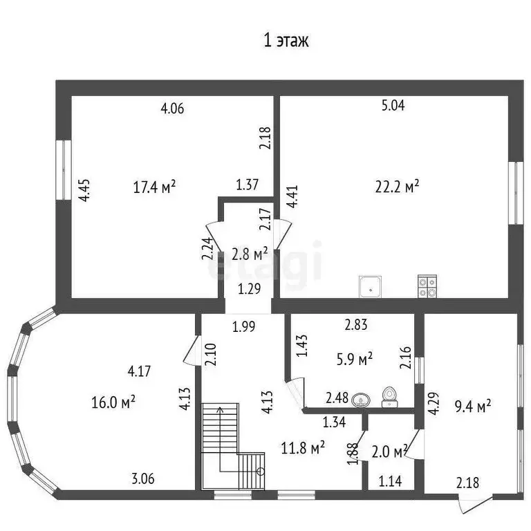 Дом в Киргиз-Мияки, Коммунальная улица (125.8 м) - Фото 1