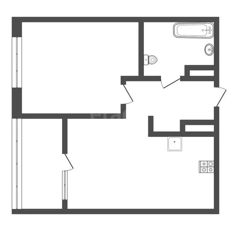 2-комнатная квартира: Тула, Самоварная улица, 16 (36.6 м) - Фото 1