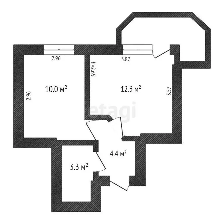 1-комнатная квартира: Благовещенск, улица Василенко, 3 (31.1 м) - Фото 0